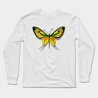 Paradise Birdwing Butterfly with Shadow Long Sleeve T-Shirt